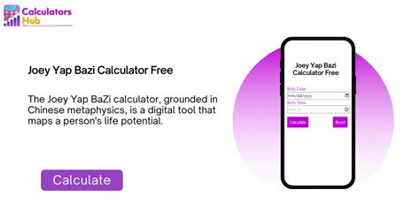 The BaZi Profiling Report helps you structure a more efficient workplace. . Free bazi calculator joey yap